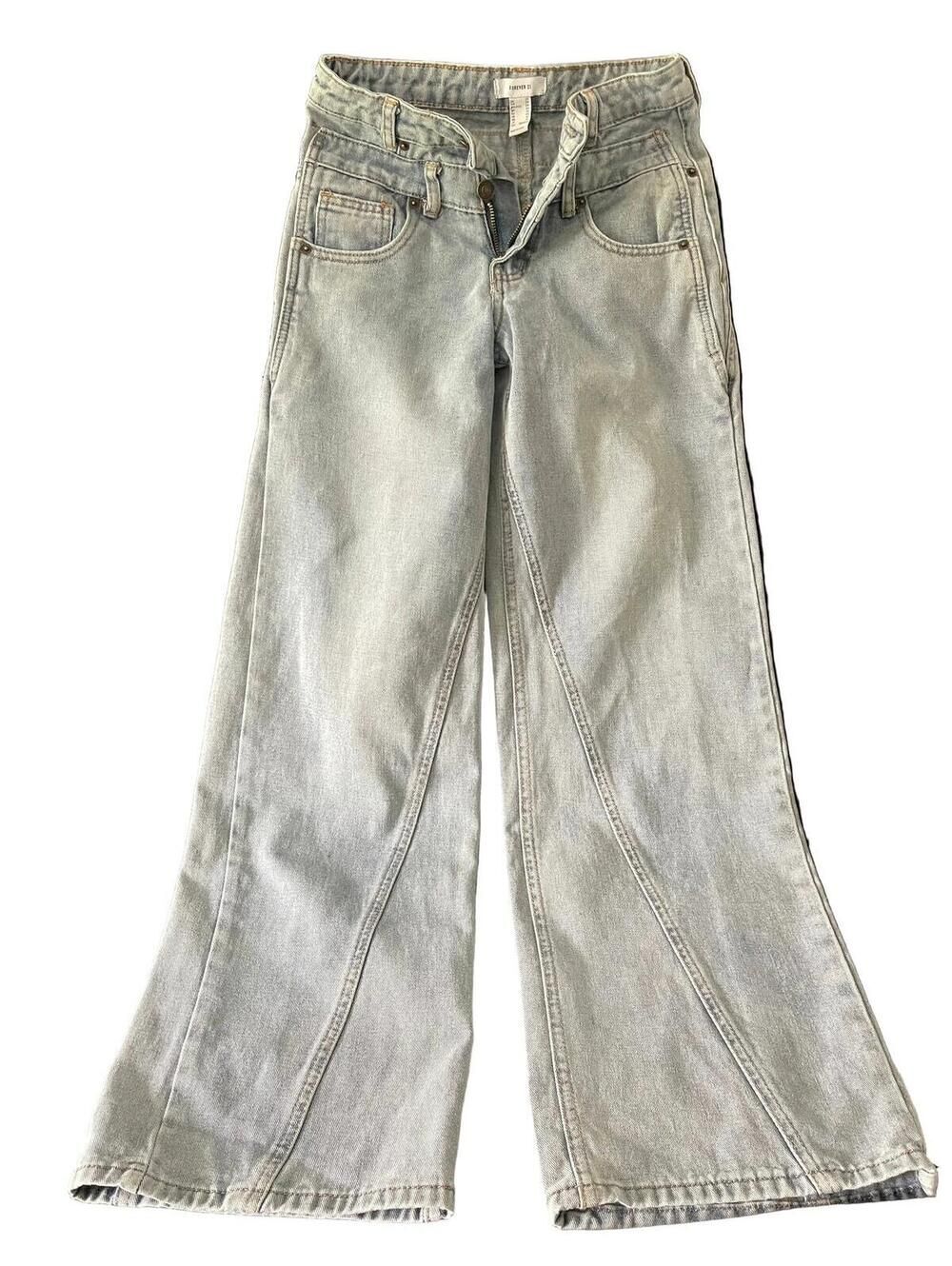 Preloved Forever 21 Wide-Leg Ash Wash Jeans – Women's Size 24 (XS)